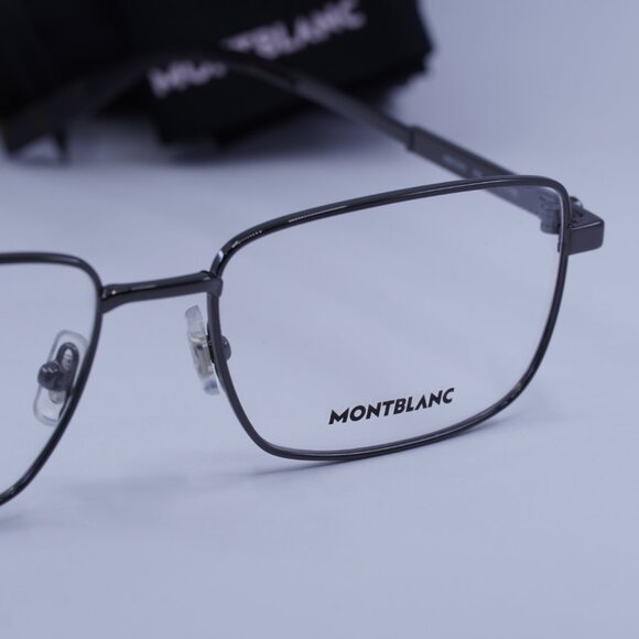Montblanc MB0029O 006 Rectangle Eyeglasses 58mm – Ruthenium - Picture 6 of 9